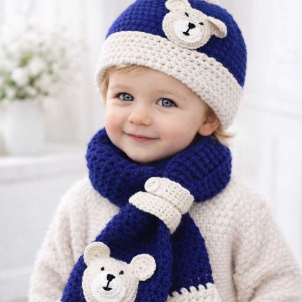 GORRO Y BUFANDA OSITO