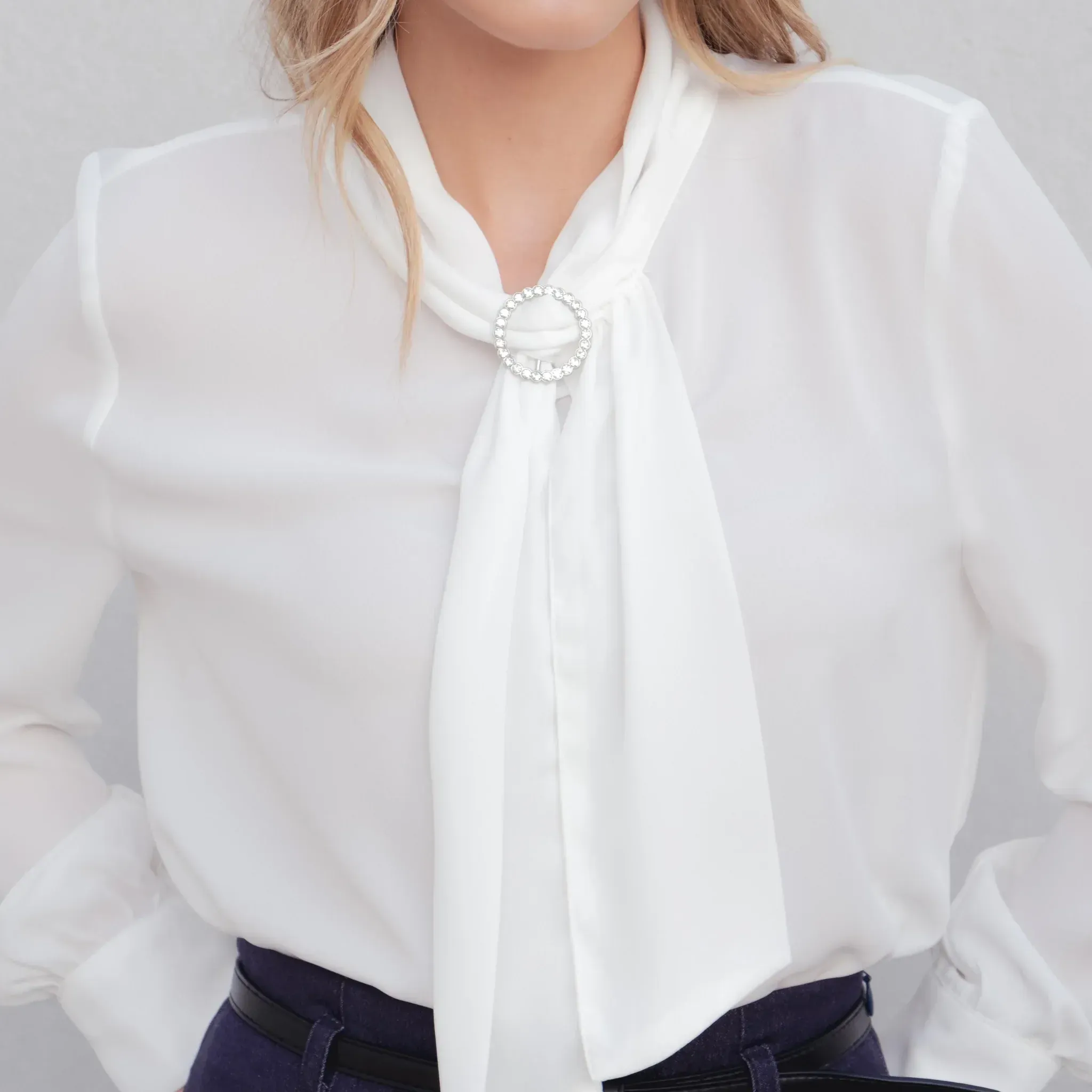 BLUSA EMAROLA GASA BLANCA JOYA MUJER