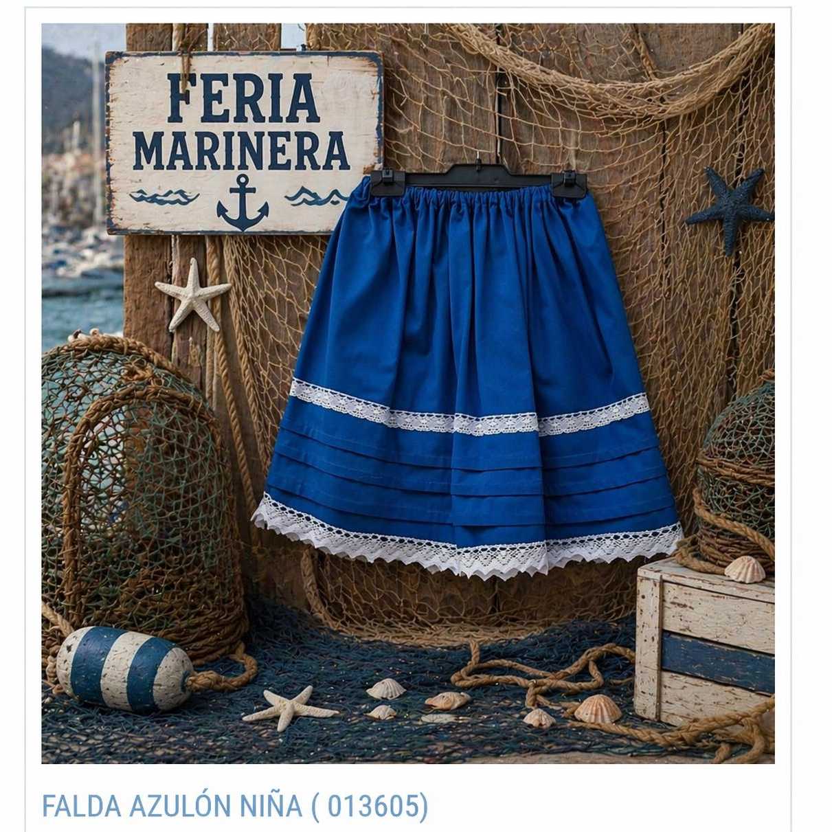 FALDA AZULÓN NIÑA ( 013605)