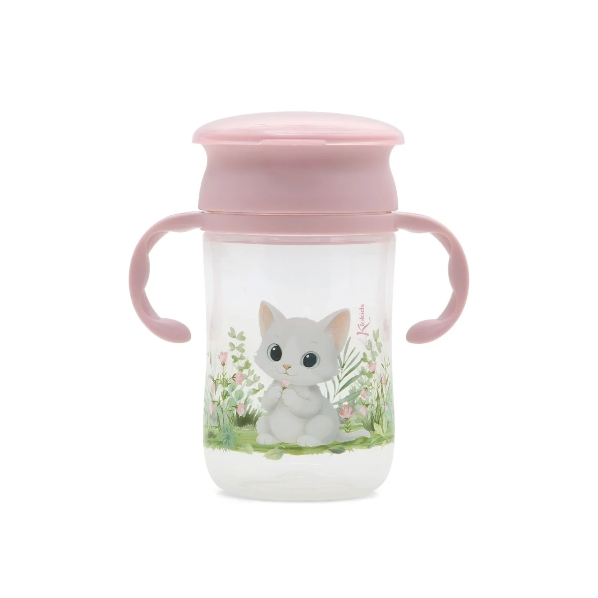 KIOKIDS 6715. TAZA DE APRENDIZAJE STEP 3 CON ASAS ROSA 330ML