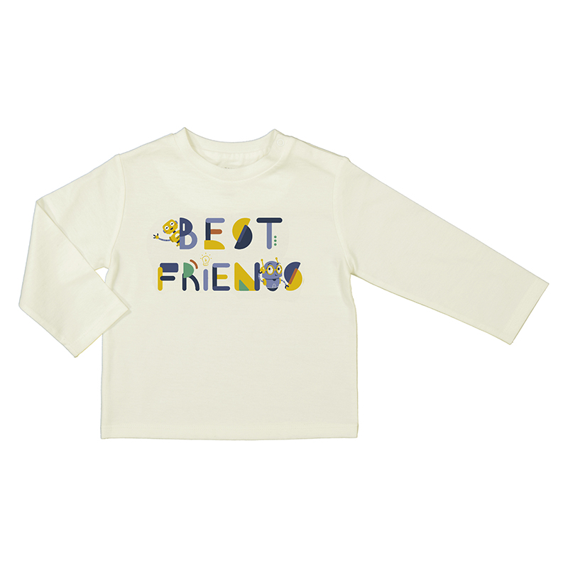 BEBÉ NIÑO 6 a 36 meses CAMISETA BEST FRIENDS 14-02039-096 color NATA MAYORAL