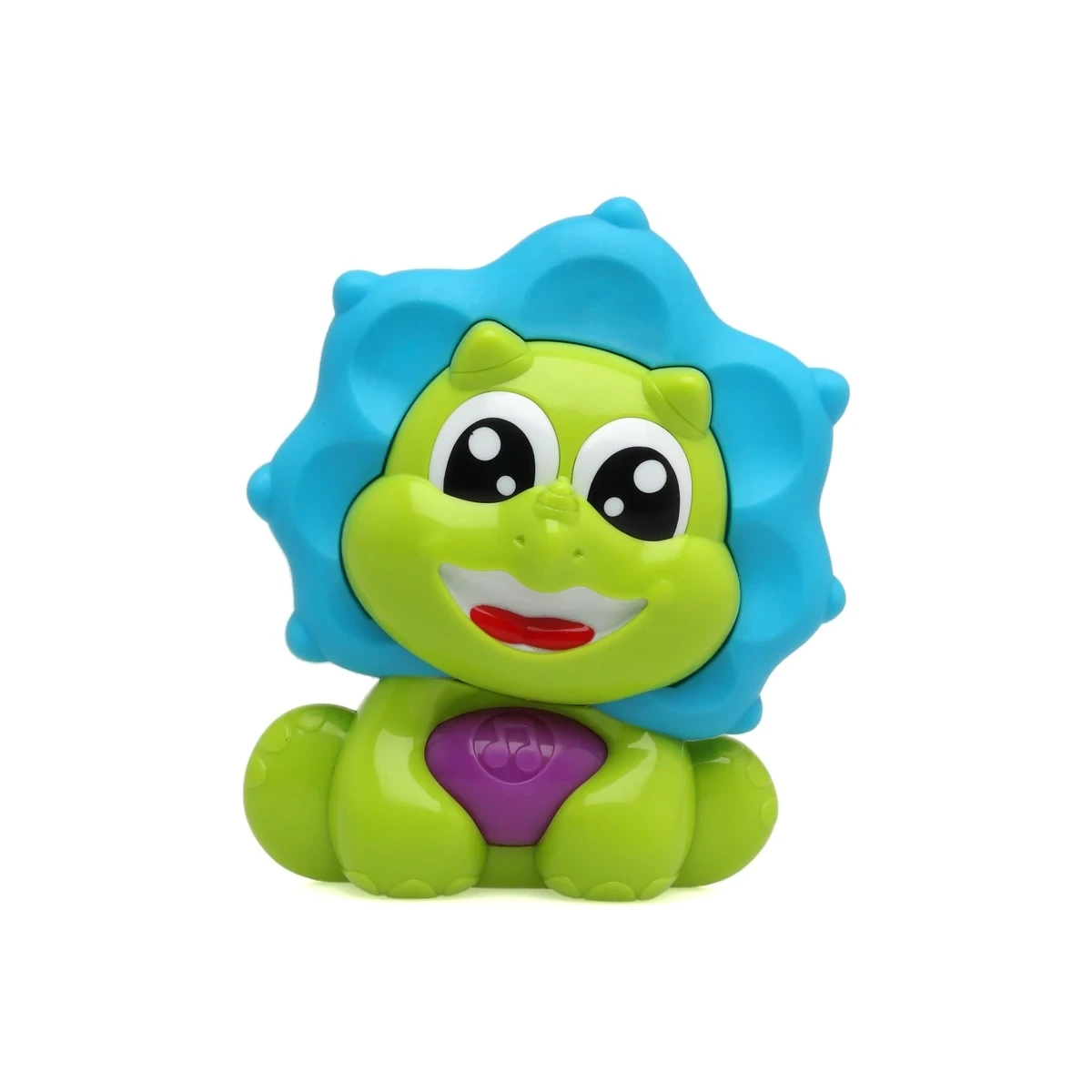 KIOKIDS 4110. MORDEDOR MUSICAL DINOSAURIO VERDE Y AZUL