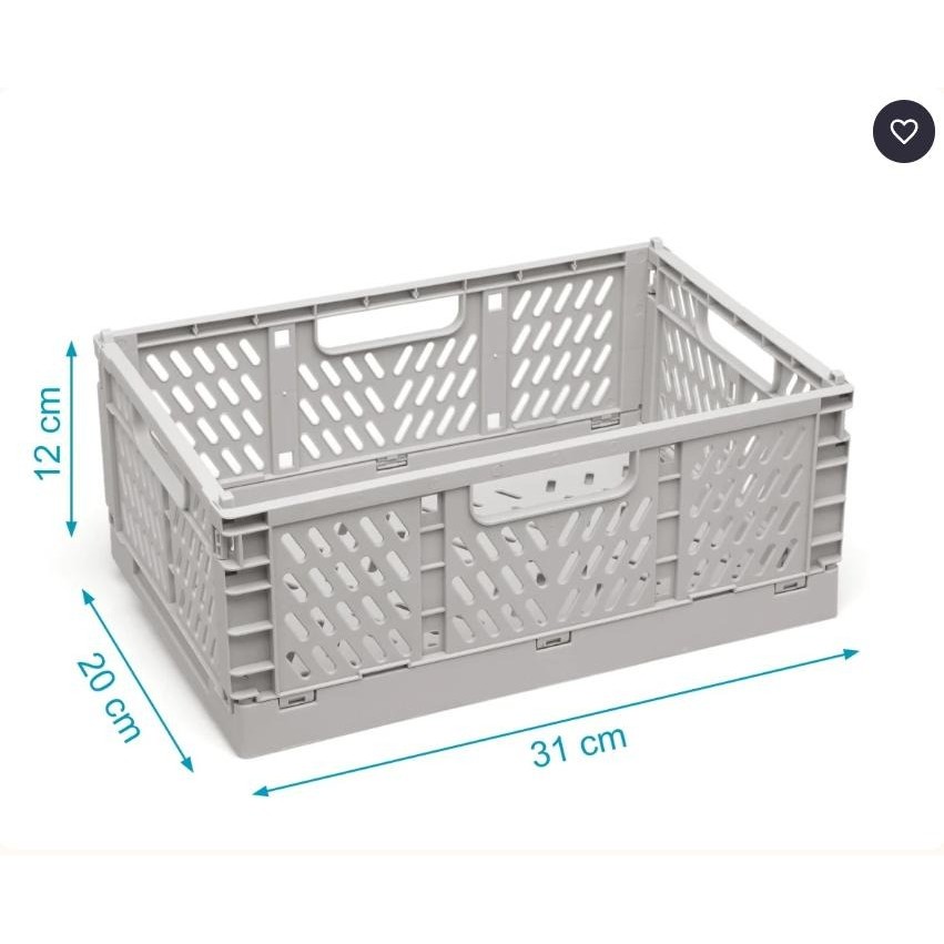 CAJA DE ALMACENAJE PLEGABLE 31X20X12 4395 GRIS KIOKIDS