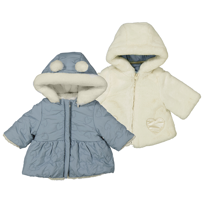 NEWBORN NIÑA 0 a 18 meses CHAQUETON REVERSIBLE 14-02454-031 color POLAR MAYORAL