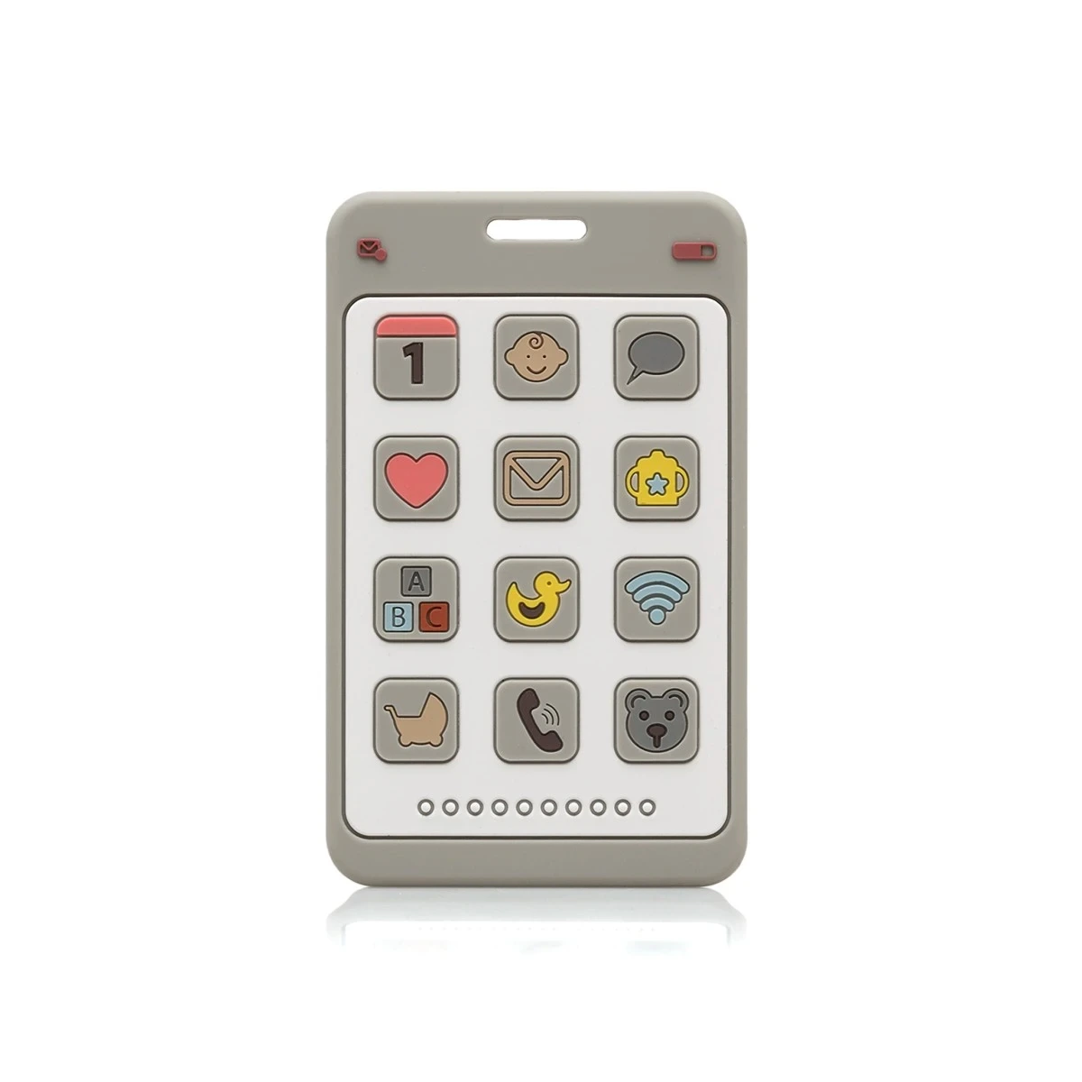 KIOKIDS 4330. MORDEDOR CON FORMA DE TELÉFONO GRIS