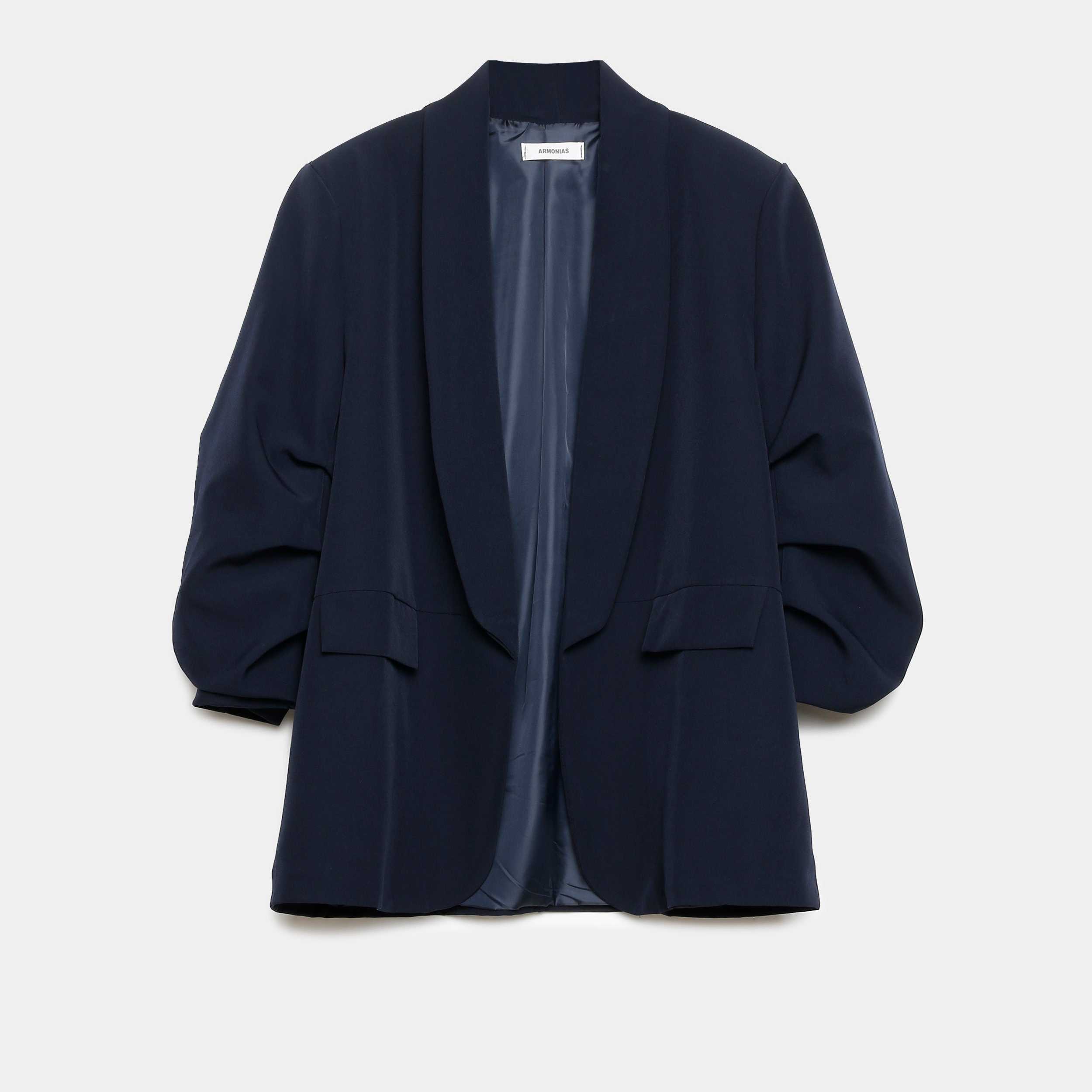 BLAZER FRUNCE AZUL MARINO MUJER