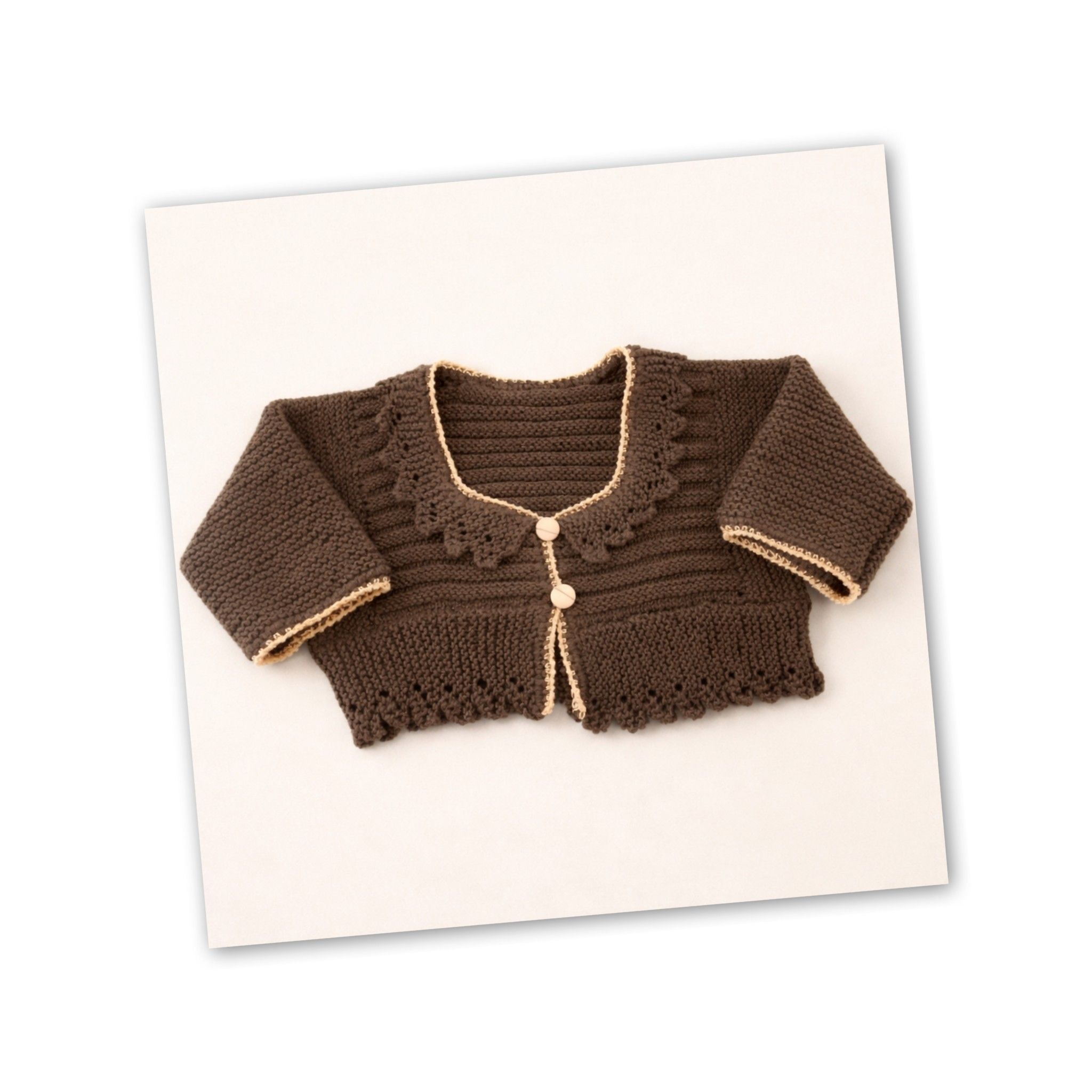 CHAQUETA MARRÓN ( TALLA 3-6 MESES)