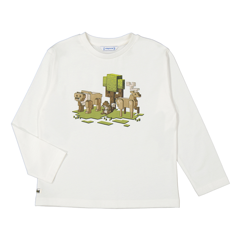 NIÑO 2 a 9 años CAMISETA NATURE 14-04054-089 color NATA MAYORAL