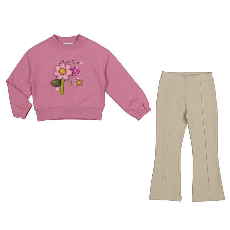 NIÑA 2 a 9 años CONJUNTO LEGGINGS Y SUDADERA 14-04710-061 color CAMELIA MAYORAL