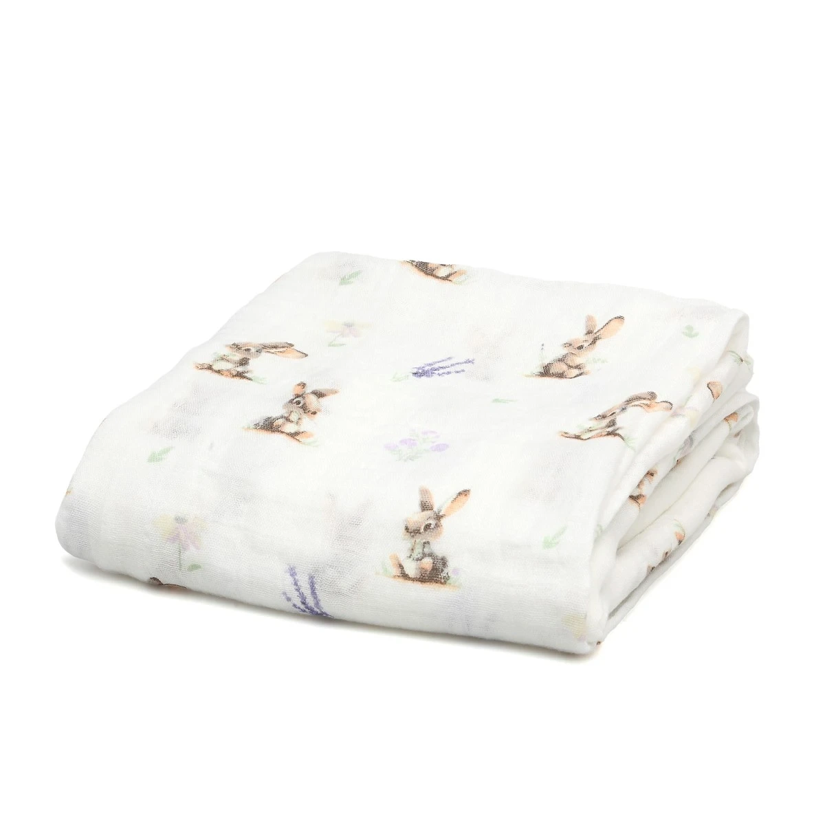 KIOKIDS 5298. MUSELINA CONEJITOS 120X120CM