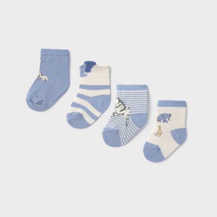 BEBÉ NIÑ@ 0 a 4 años. MAYORAL. SET 4 CALCETINES 15-09921-066 color BLUE BELL