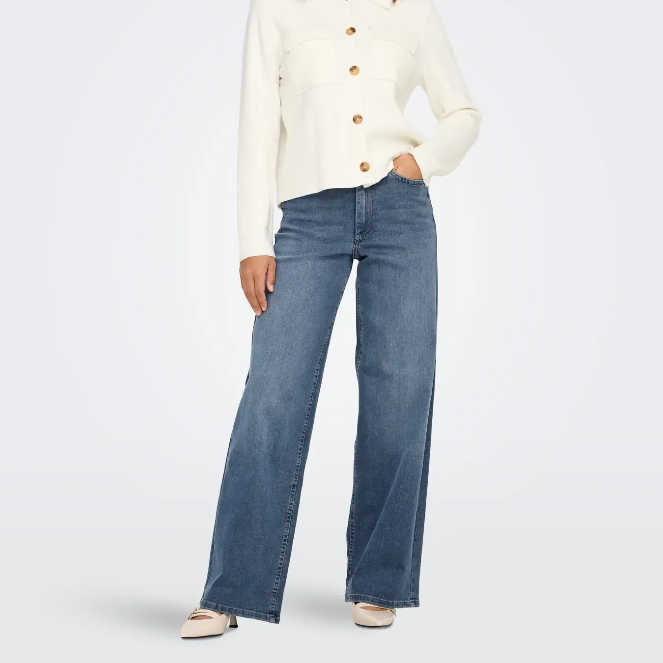 JEANS ONLY WIDE LEG ELASTICO