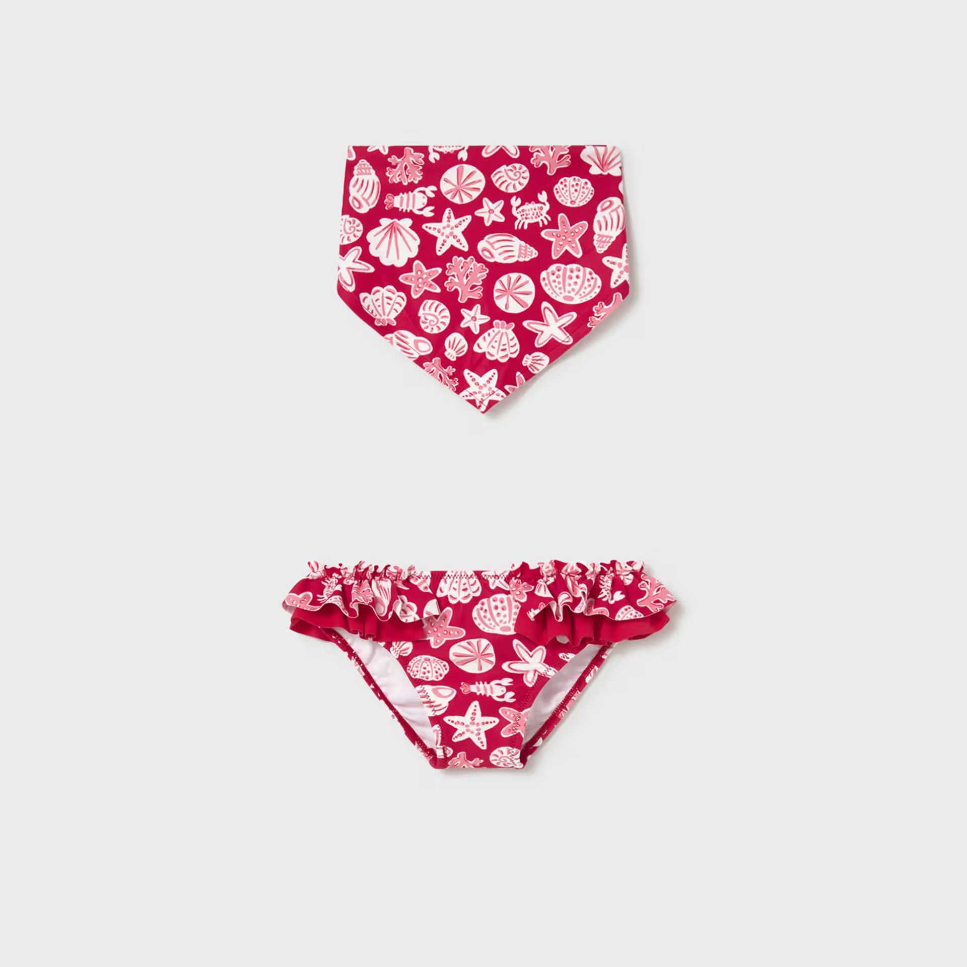 BEBÉ NIÑA 0 a 4 años. MAYORAL. CULETÍN CON PAÑUELO ESTAMPADO 026-01657-079 color ROJO