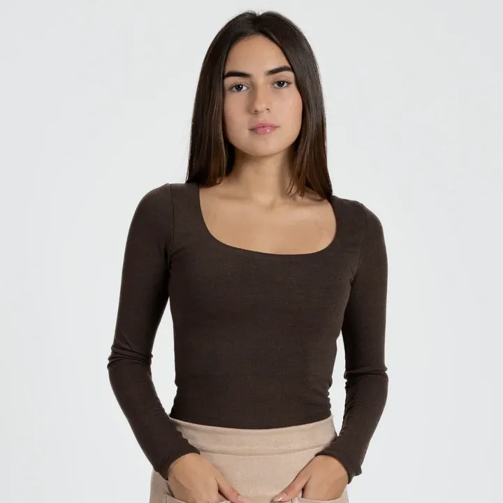 CAMISETA PUNTO MARRON