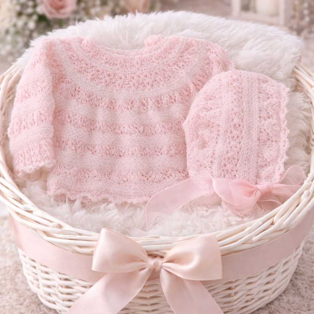 JUBÓN Y CAPOTA ROSA