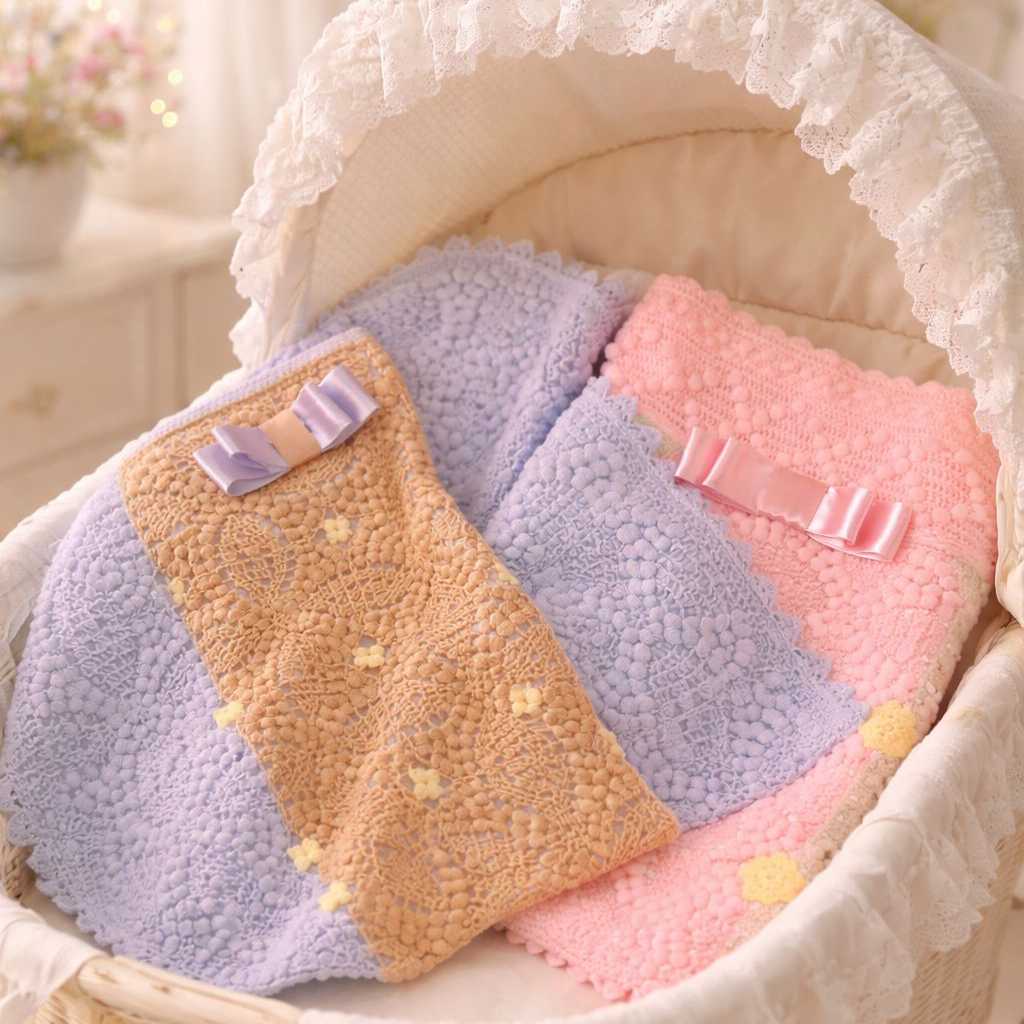 MANTAS COCHECITO A GANCHILLO