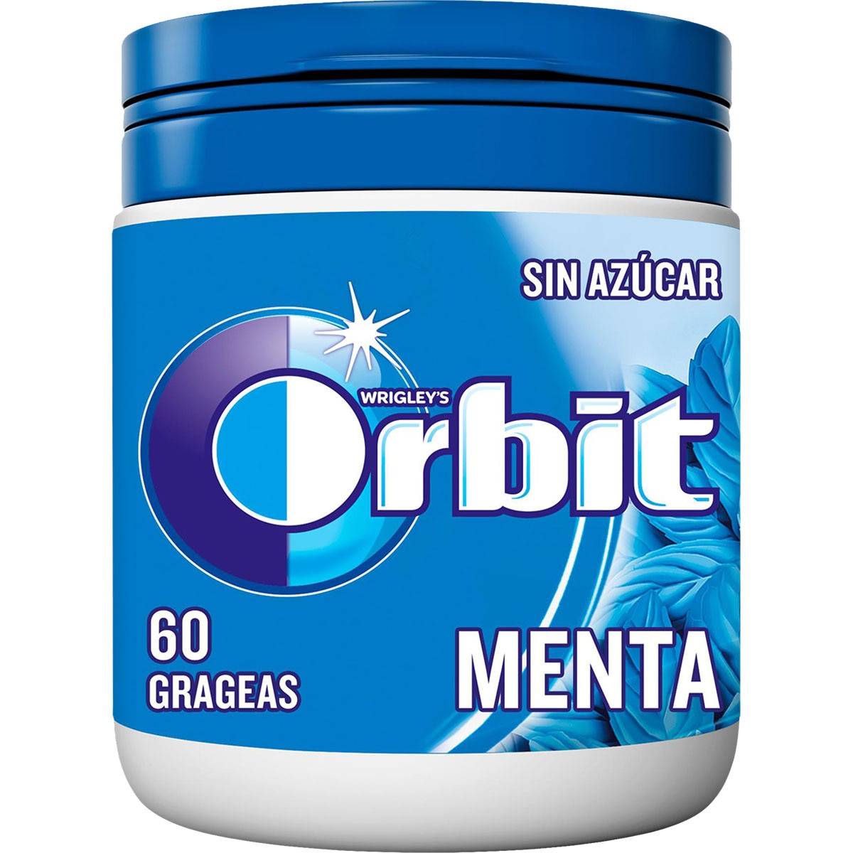 ORBIT CHICLES MENTA SIN AZÚCAR 60 UNIDADES