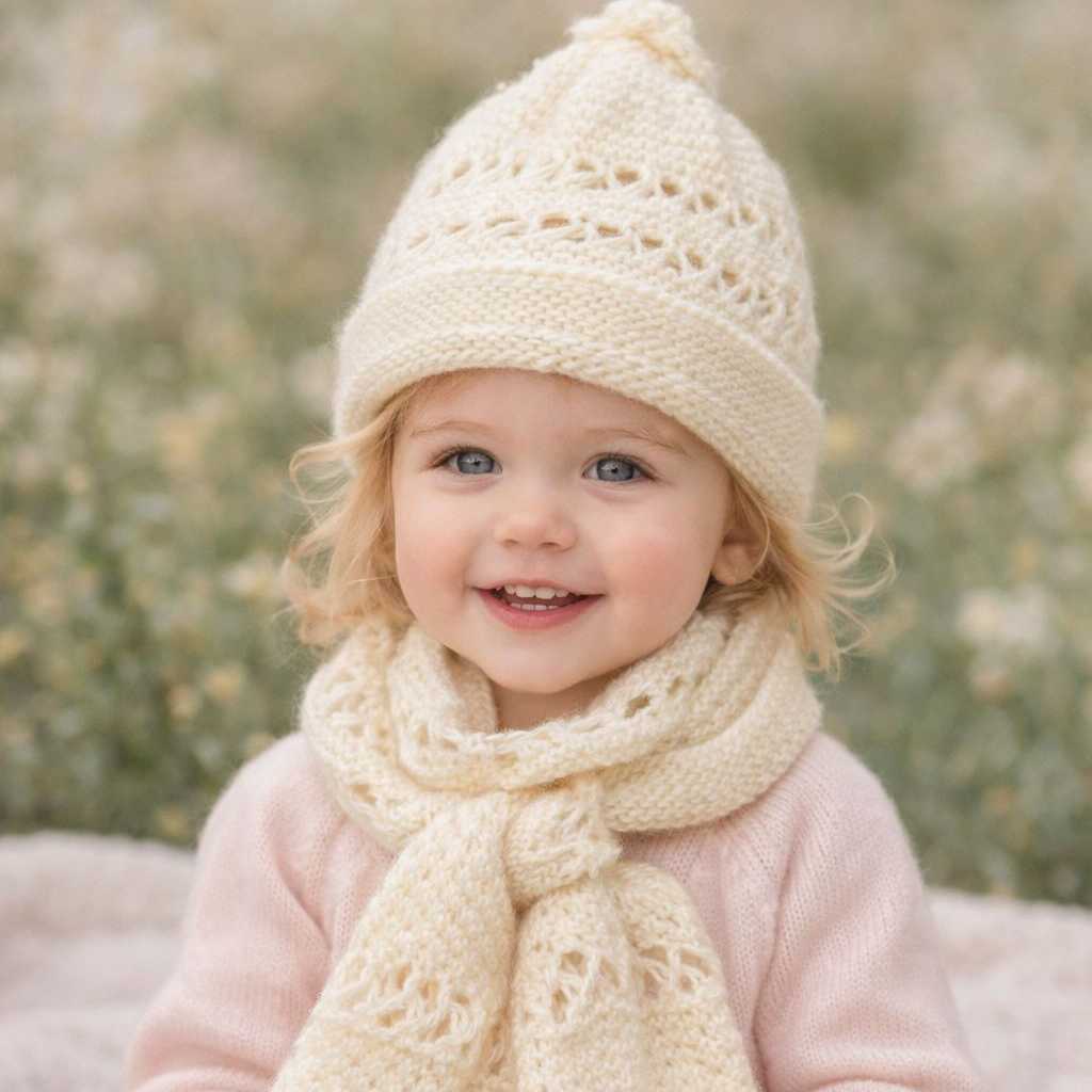 GORRO Y BUFANDA MARFIL