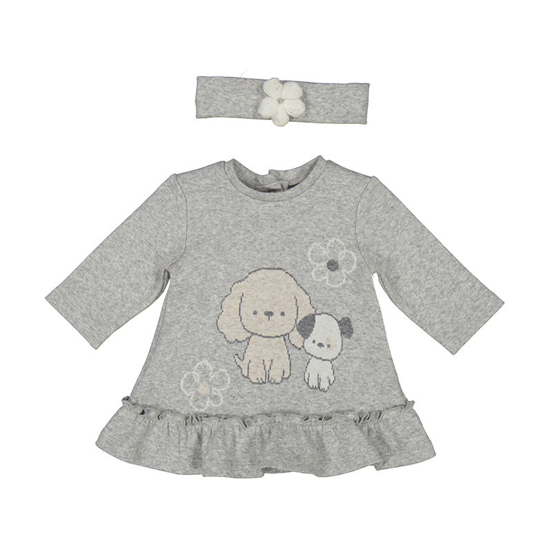 BEBÉ NIÑA 0 a 4 años. MAYORAL. VESTIDO CON DIADEMA 15-02809-014 color VAPOR VIGORÉ