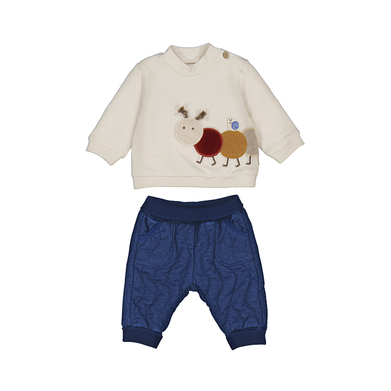 BEBÉ NIÑO 0 a 4 años. MAYORAL. CONJUNTO PANTALÓN ACOLCHADO 15-02584-002 color CERÁMICA
