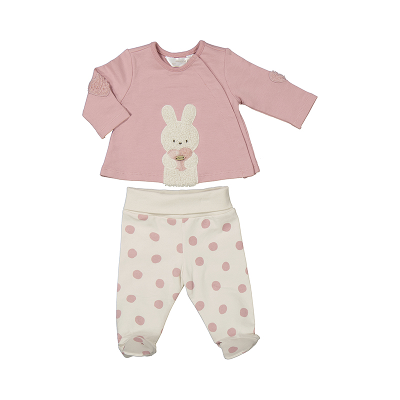 NEWBORN NIÑA 0 a 18 meses CONJUNTO POLAINA 14-02504-047 color BLUSH MAYORAL