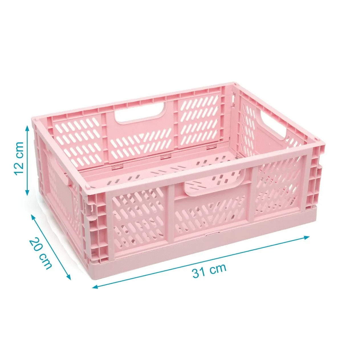 CAJA DE ALMACENAJE PLEGABLE 31X20X12 4393 ROSA KIOKIDS