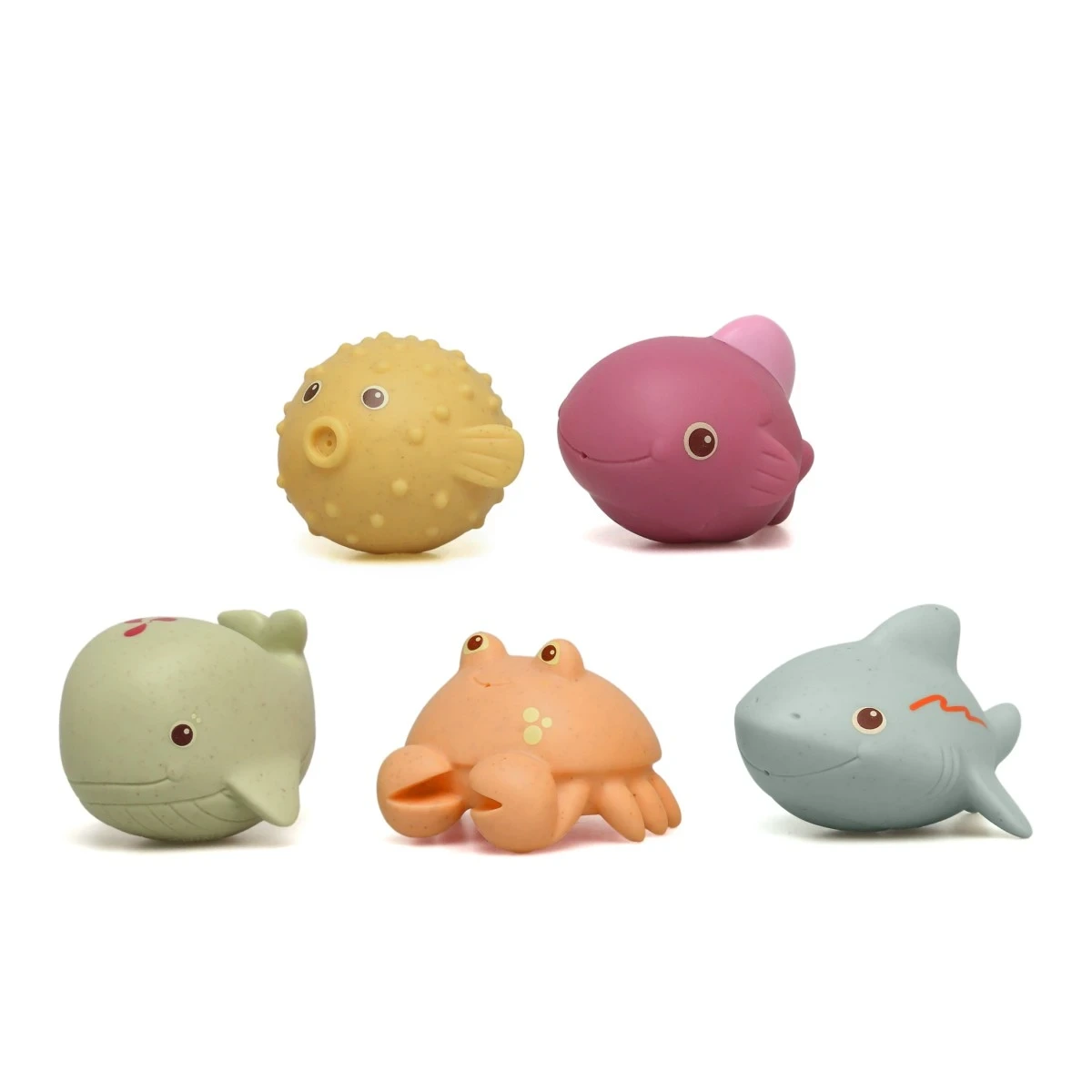 KIOKIDS 6488. SET DE 5 ANIMALES MARINOS ANTIMOHO PARA EL BAÑO