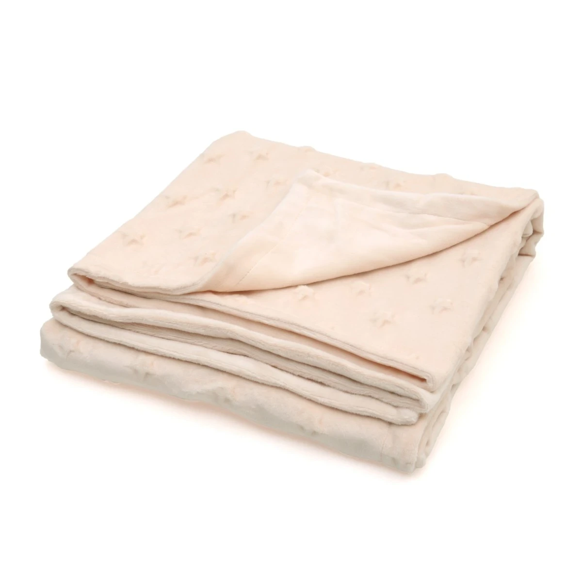 KIOKIDS 6481. MANTITA BEIGE CON ESTRELLAS EN RELIEVE