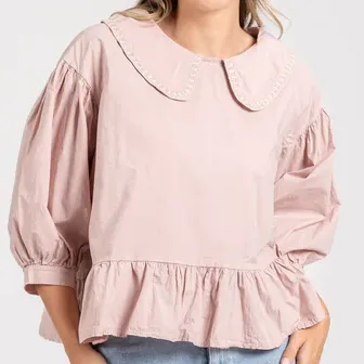 BLUSA CUELLO BEBÉ ROSA MUJER