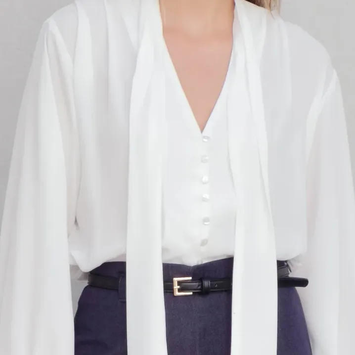 BLUSA EMAROLA GASA BLANCA MUJER