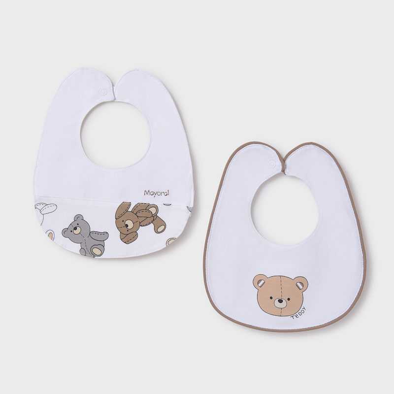 NEWBORN NIÑO 0 a 18 meses SET 2 BABEROS IMPERMEABLES 25-09877-077 color ESTAMPADO OSOS MAYORAL