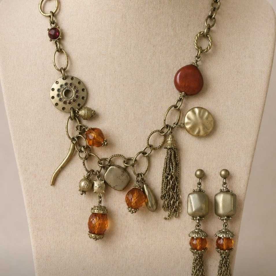 COLLAR DORADO Y COLOR ÁMBAR ( REF. 428 )