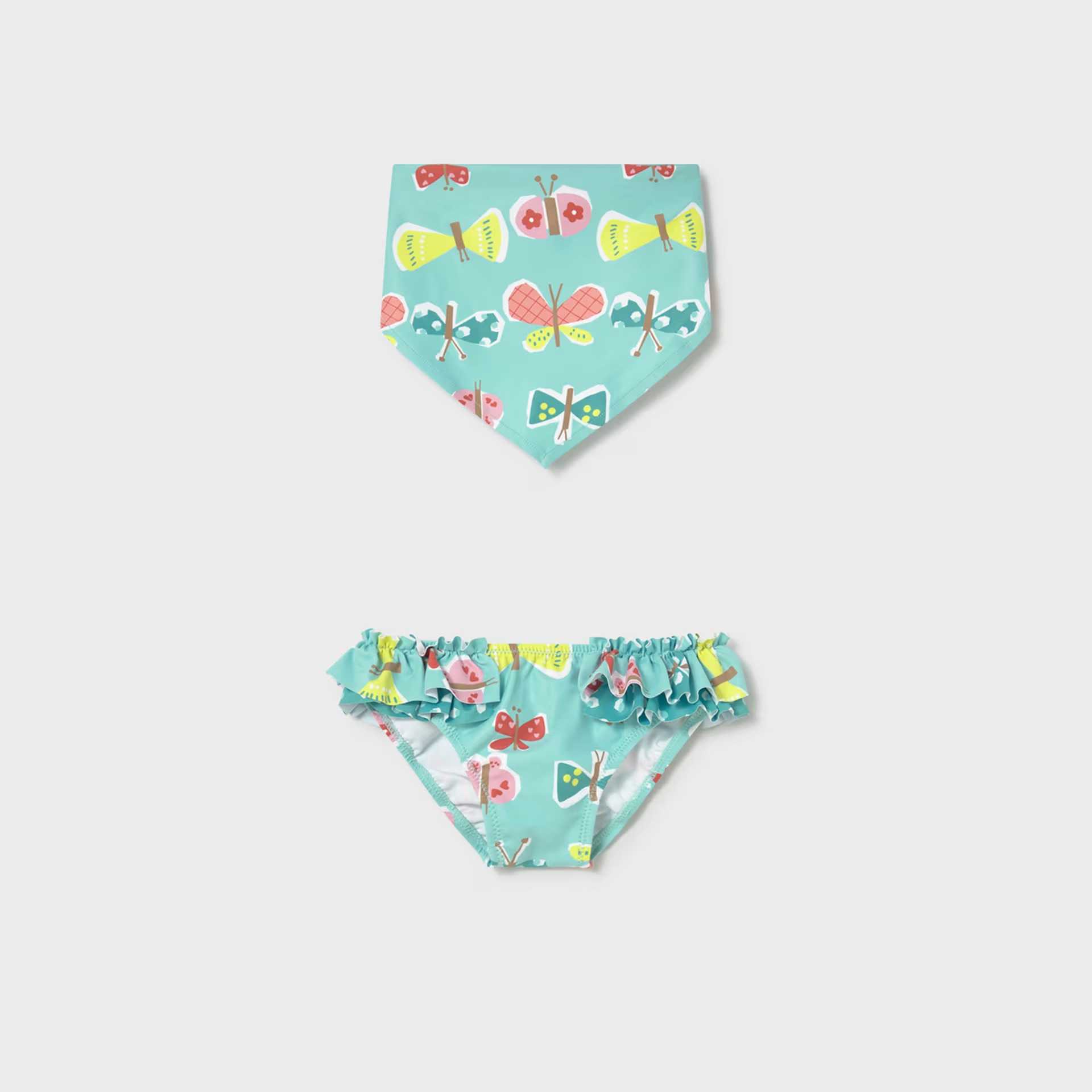BEBÉ NIÑA 0 a 4 años. MAYORAL. CULETÍN CON PAÑUELO ESTAMPADO 026-01657-078 color TURQUESA