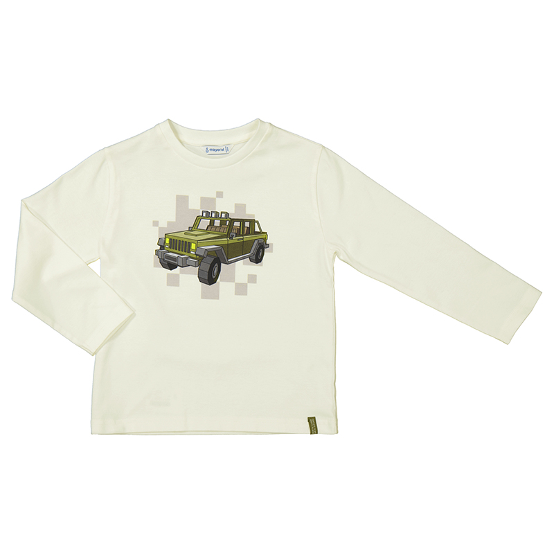 NIÑO 2 a 9 años CAMISETA COCHE 14-04052-077 color NATA MUSGO MAYORAL