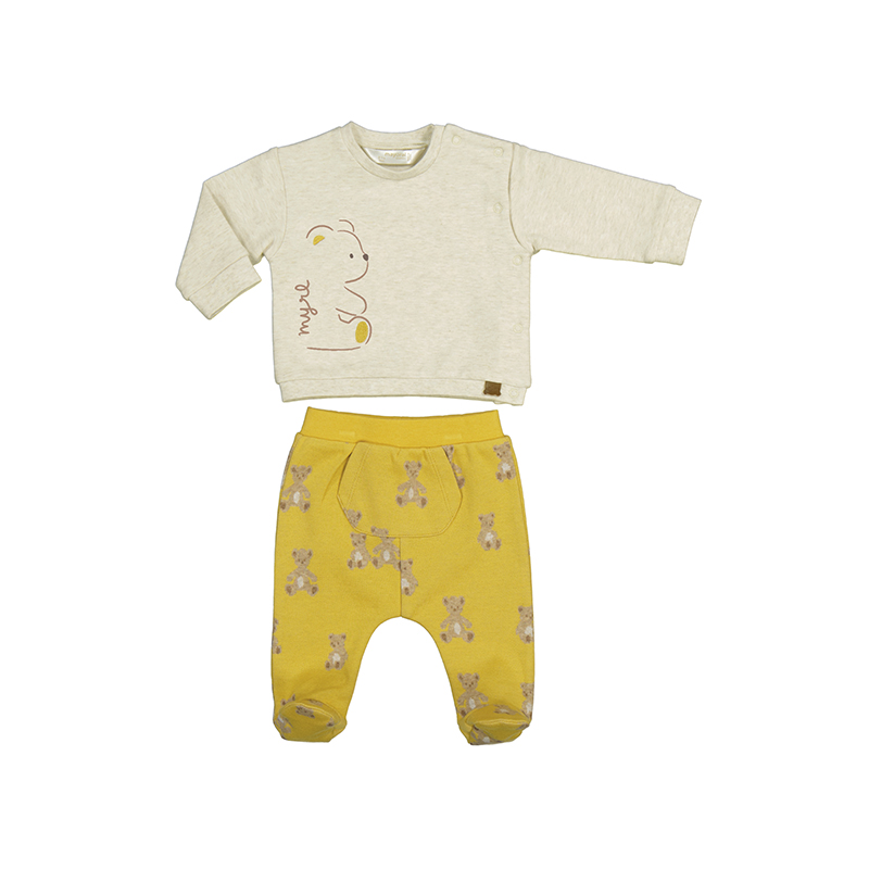 NEWBORN NIÑO 0 a 18 meses CONJUNTO POLAINA JACQUARD 14-02513-045 color CURRY MAYORAL