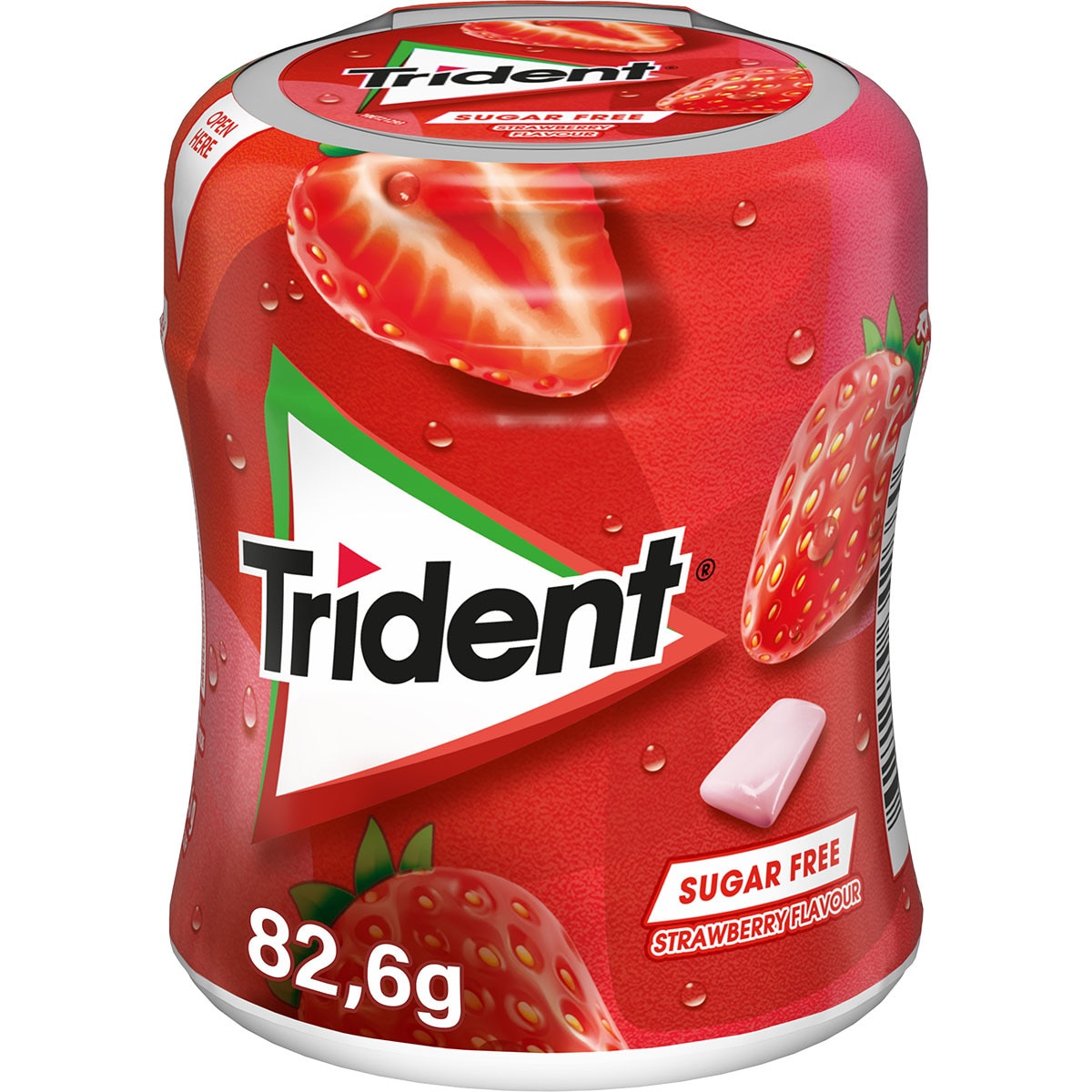 CHICLES DE FRESA TRIDENT BOTE 82.6 GR