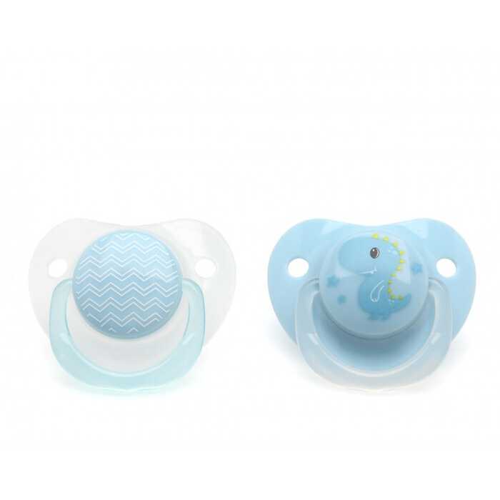 CHUPETE PACK 2 unidades ORTODÓNTICOS DINO 3566 AZUL KIOKIDS