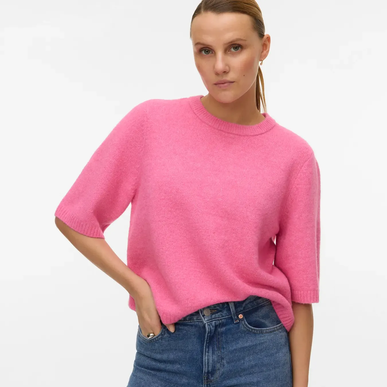 SUETER 3/4 VERO MODA ROSA