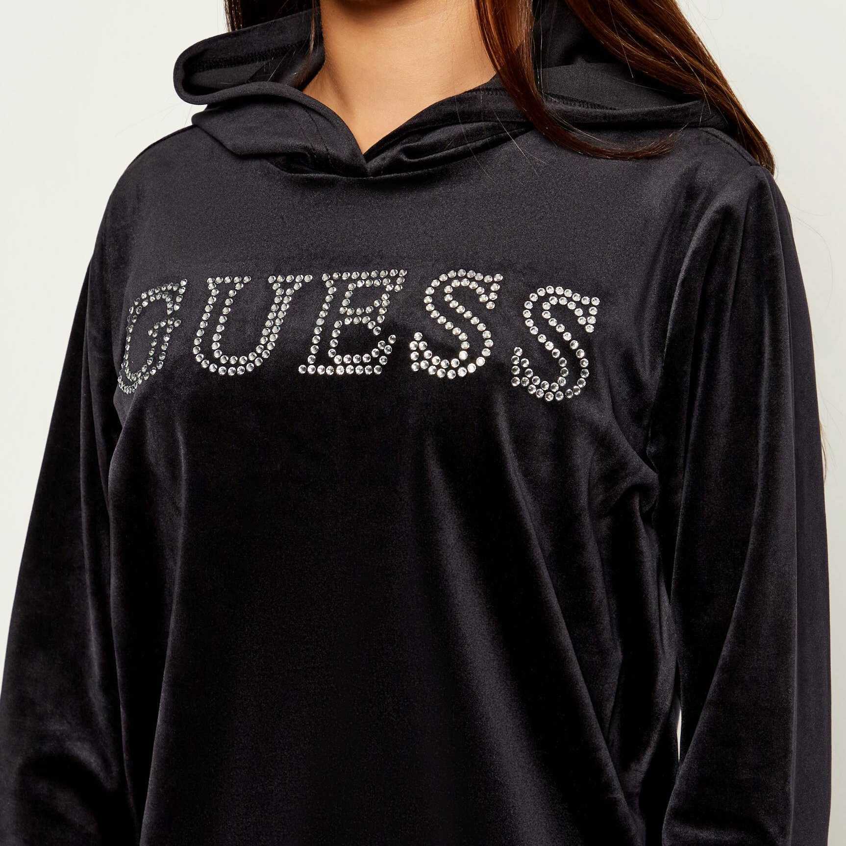 SUDADERA GUESS NEGRA CON STRASS ANTES: 80.00€