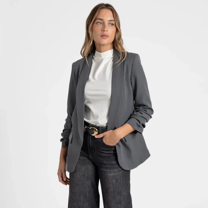 BLAZER FRUNCE GRIS