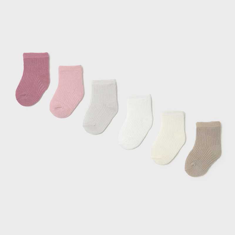 NEWBORN NIÑ@ 0 a 18 meses SET 6 CALCETINES 25-09860-093 color ROSAS MAYORAL