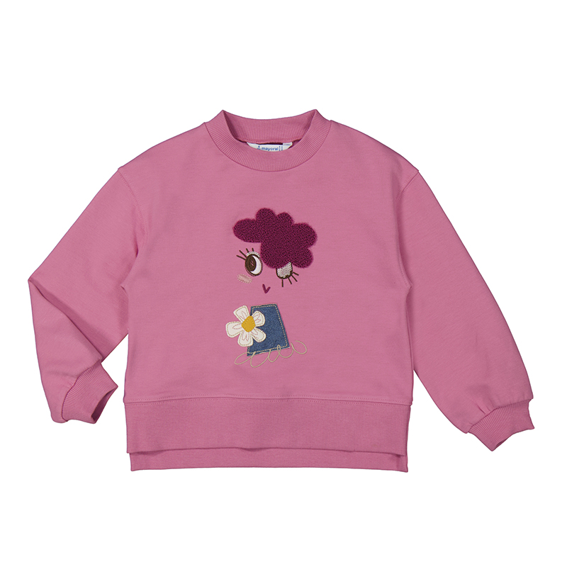 NIÑA 2 a 9 años PULLOVER BORDADO 14-04482-067 color CAMELIA MAYORAL