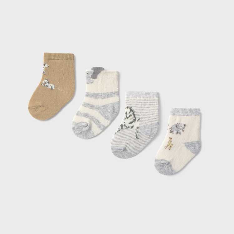 BEBÉ NIÑ@ 0 a 4 años. MAYORAL. SET 4 CALCETINES 15-09921-067 color CEREAL VIGORÉ