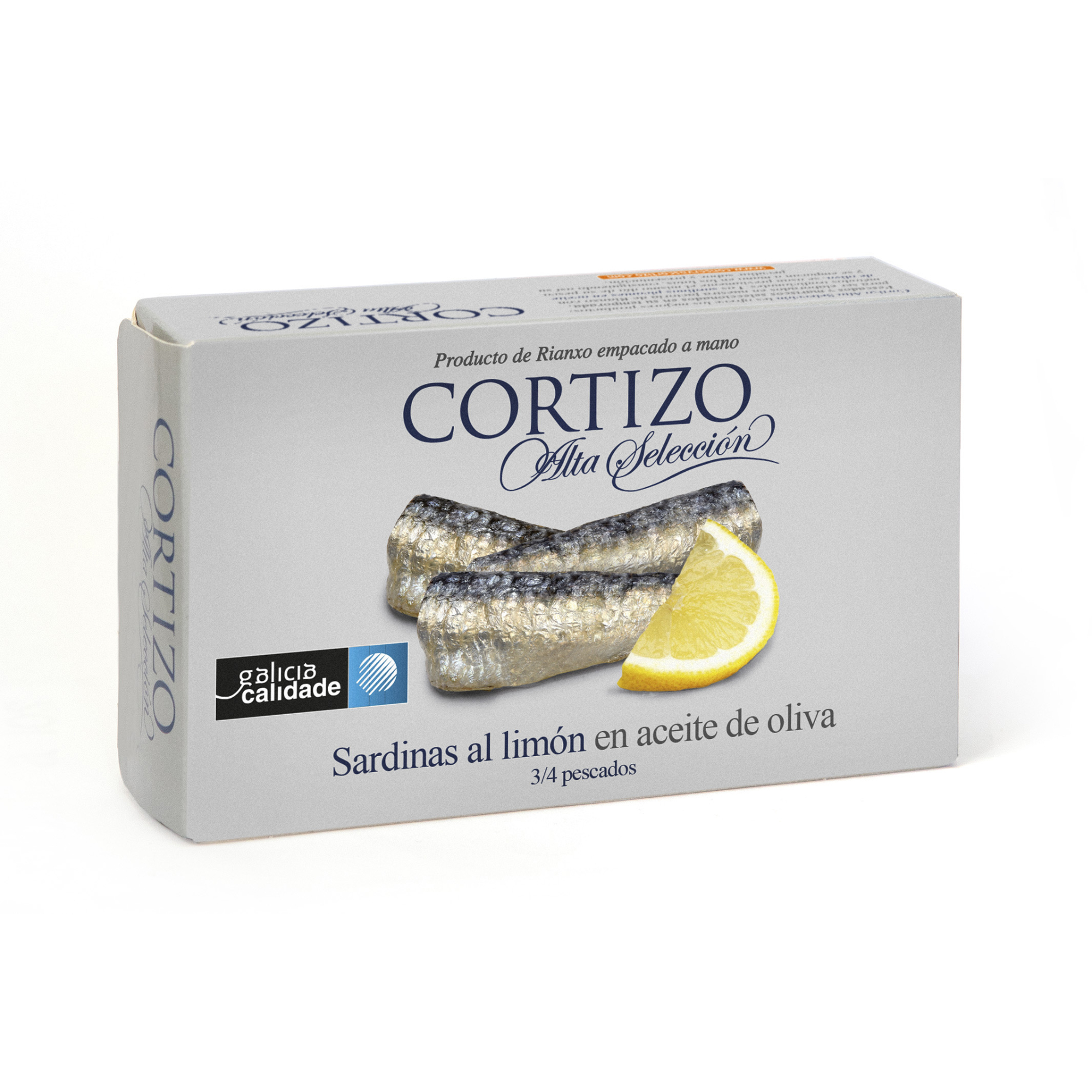 Conserva Gourmet de Sardina de Rianxo al limón en aceite de oliva.