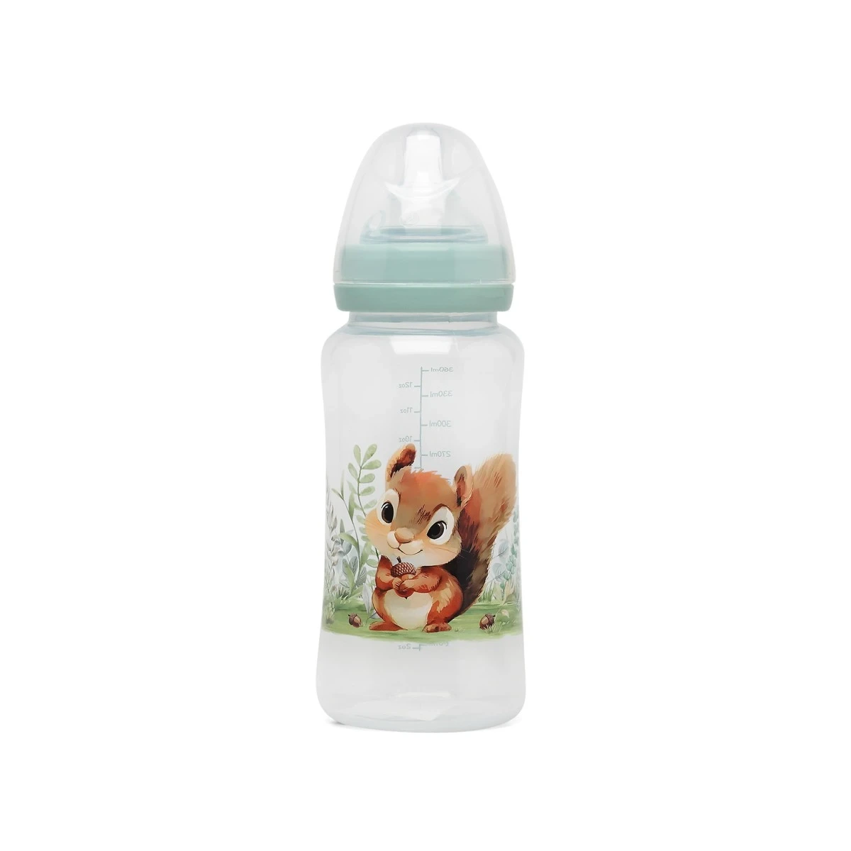 KIOKIDS 6341. BIBERÓN ANTICÓLICOS SALVIA 360ML ARDILLA