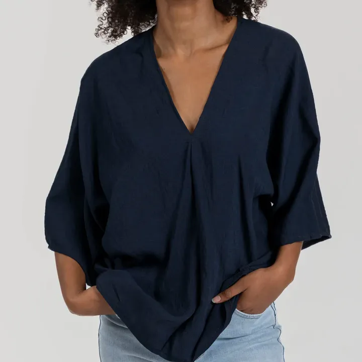 BLUSA EVORA MARINO MUJER